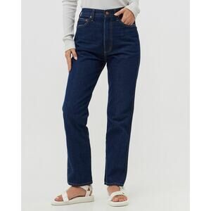 AGOLDE Pinch Waist High Rise Kick Jean Radio Wash Dark Straight 100% Cotton 24